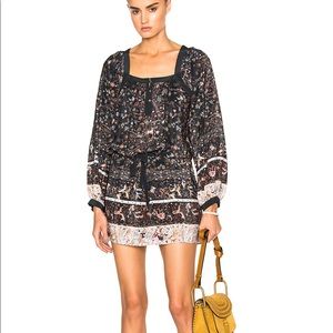 NWT Ulla Johnson Theode Floral Silk Minidress, 6